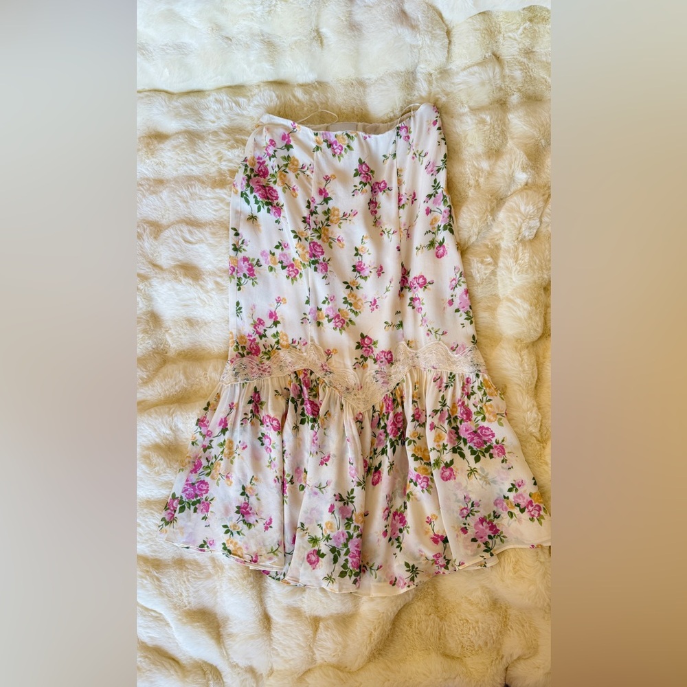 Reformation Floral Midi Dress - White and Pink - Picture 11 of 16